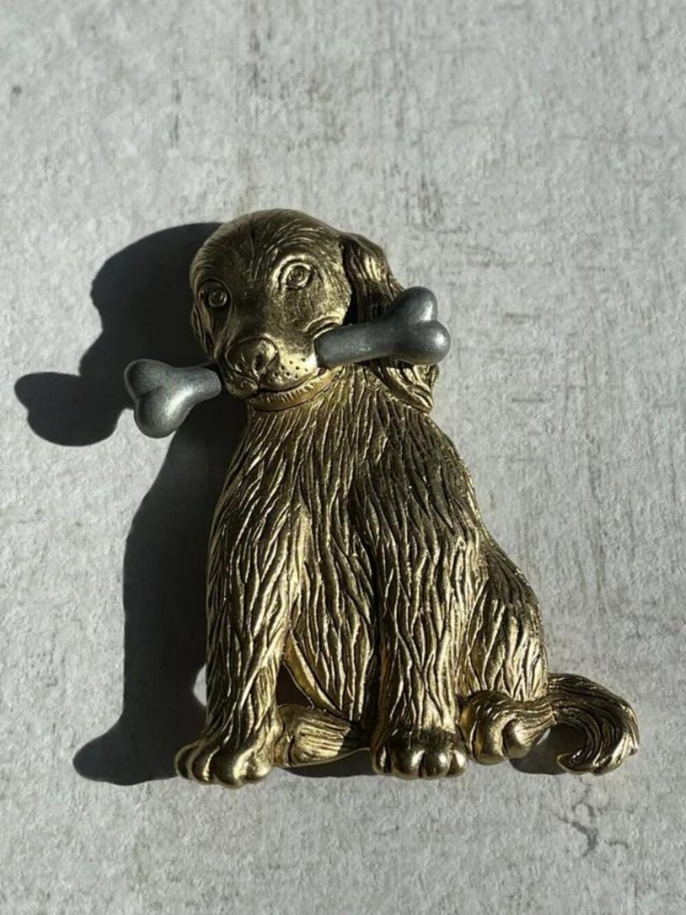 Vintage JJ Dog Brooch